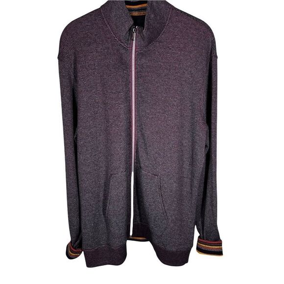 ROBERT Graham Mens Sz M Full ZIP Classic Fit Sweater Jacket - Picture 1 of 9